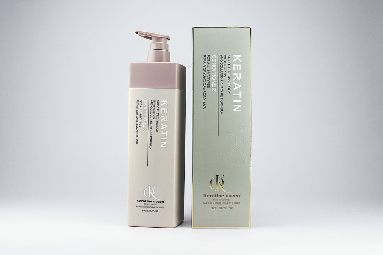 Keratine Queen Professional Keratin Conditioner, Smooth Technology with Keratin and Collagen Hair Care Formula, Paraben Free Sulfate Free, 800ml/28.2FL.OZ