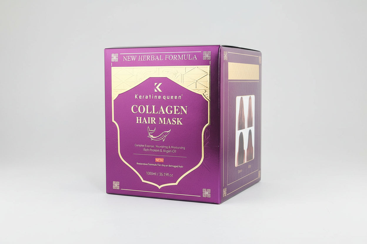 Keratine queen Collagen Hair Mask, New Herbal Formula, Nourishing & Moisturizing, Rich Protein & Argan Oil, Restorative Formula for Dry or Damaged Hair, 1000ml/35.19fl.oz