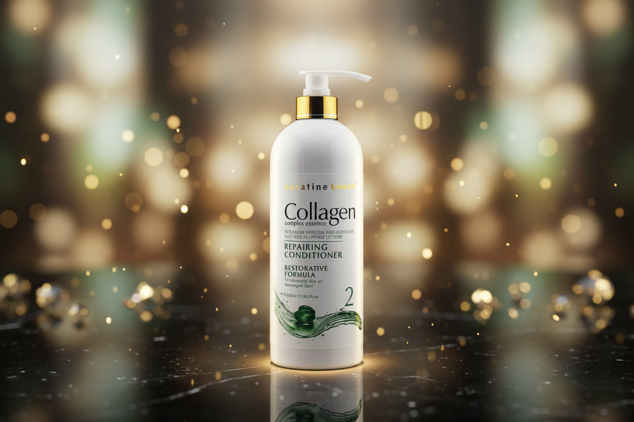 Keratine queen Collagen Complex Essence Repairing Conditioner, Restorative Formula with Rich Protein and Argan Oil, 800ml/27.05 fl.oz, For Severely Dry or Damaged Hair