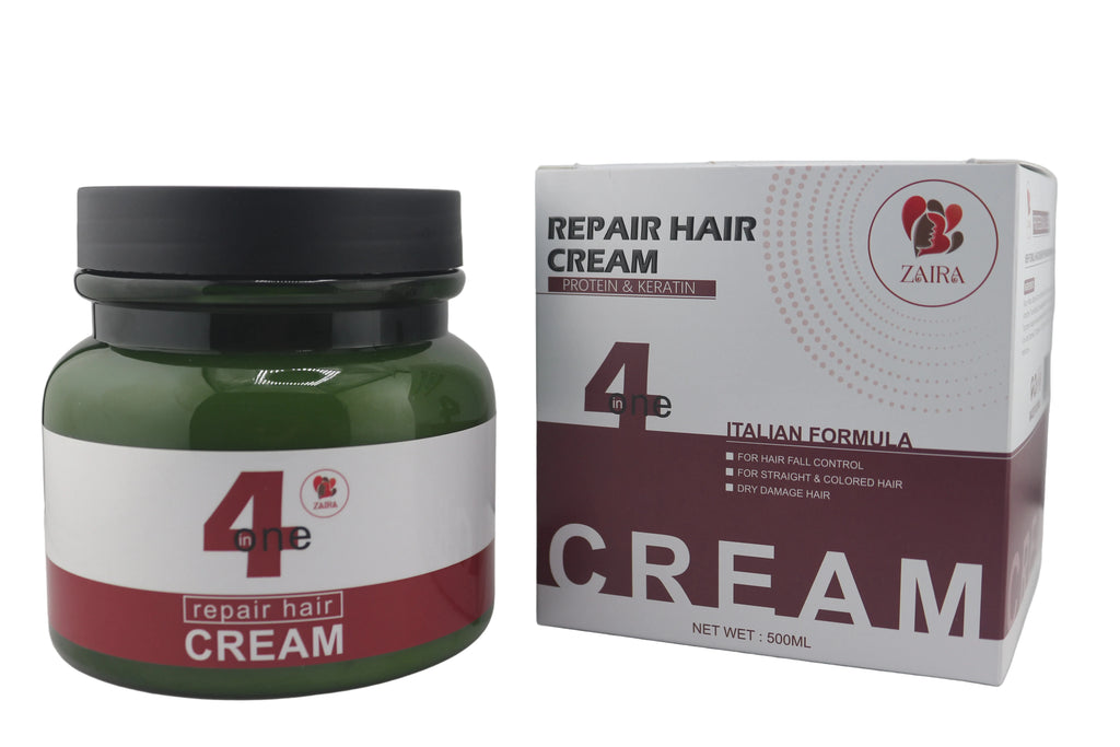 ZAIRA 4-in-1 Repair Hair Cream – Protein & Keratin (500ml)