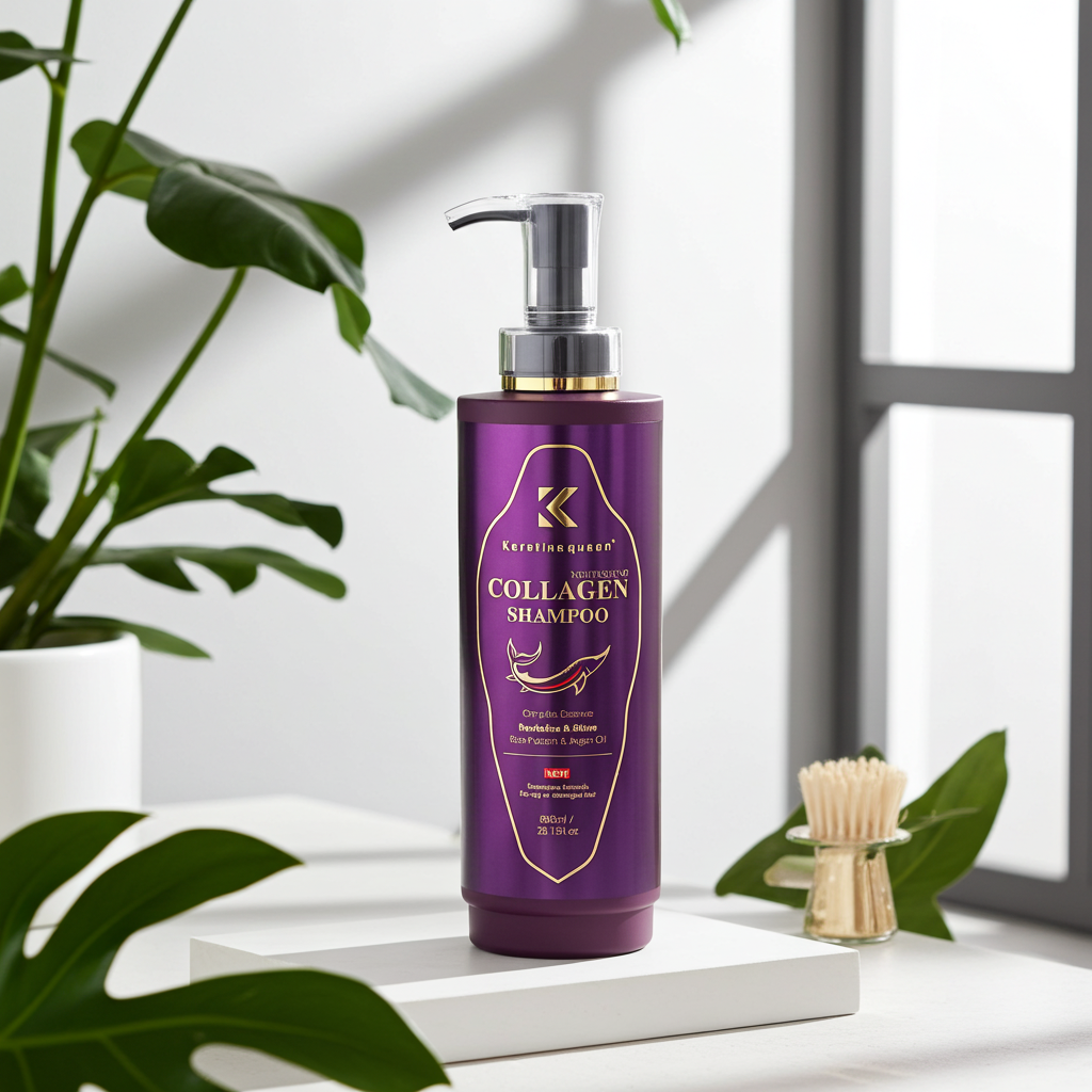 Keratine Queen Nourishing Collagen Shampoo, Restorative Formula for Dry or Damaged Hair, Rich Protein & Argan Oil, 800ml/28.15fl.oz